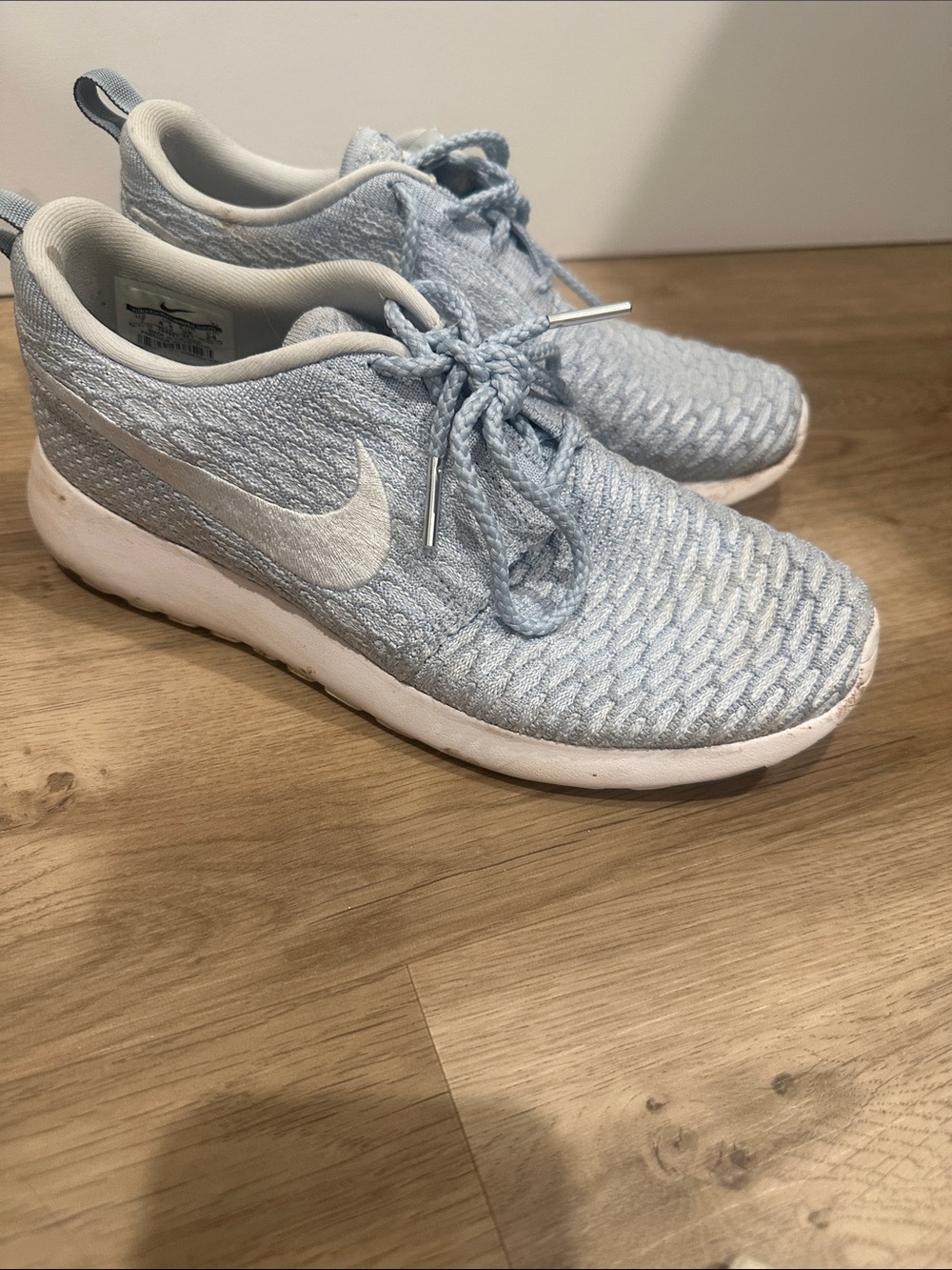 Nike Women’s Pale Blue Knit Running Shoes - Size 7.5